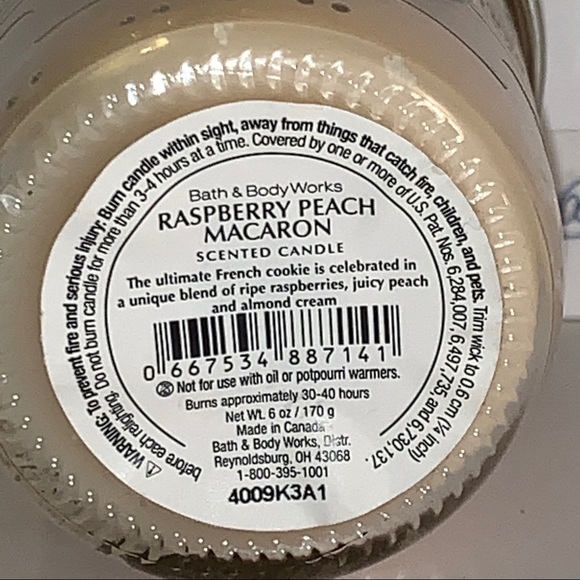 RARE Raspberry Peach Macaron Sweet Shop Mason Jar Candle - Picture 4 of 14